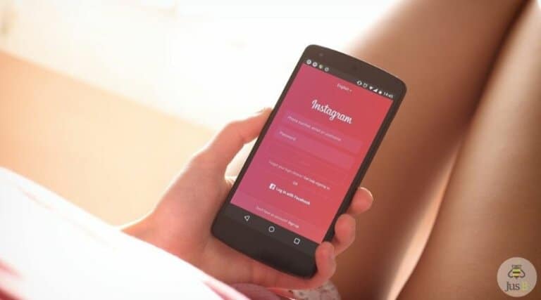 screen of phone with the Instagram app open