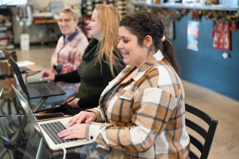 Team member working on Instagram Profile