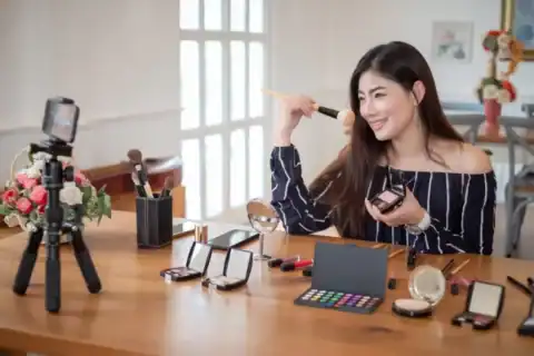 Social media influencer creating sponsored content for a brand partnership
