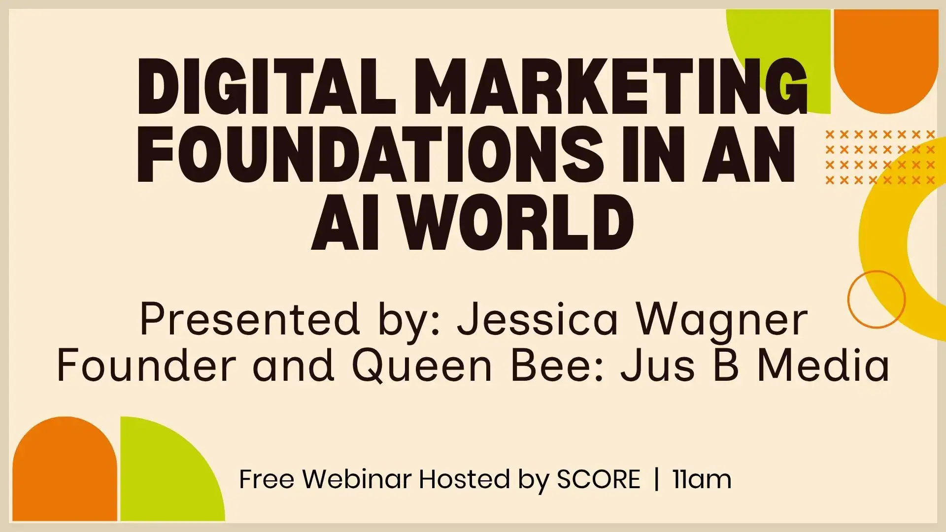 Digital Marketing SCORE workshop flyer