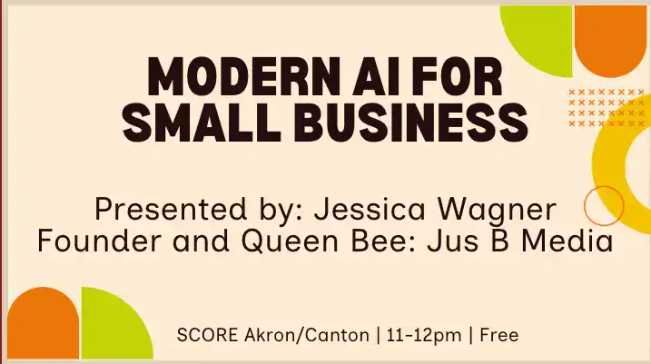 Modern AI For Small Business flyer